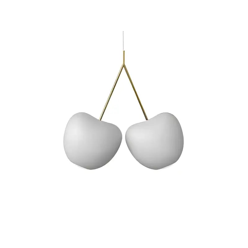 White ceramic cherry pendant lamp with gold-toned stems for modern home decor by decorbites cherry pendant