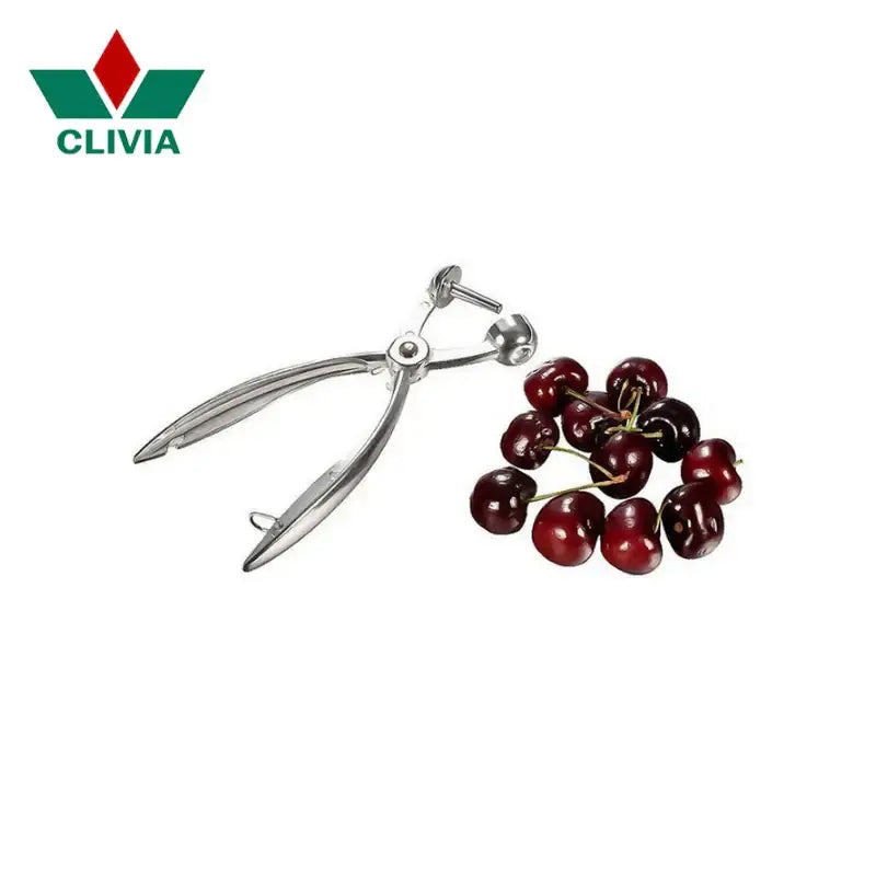 Silver metal decorbites cherry pitter with sleek ergonomic design multifunctional aluminum alloy kitchen tool