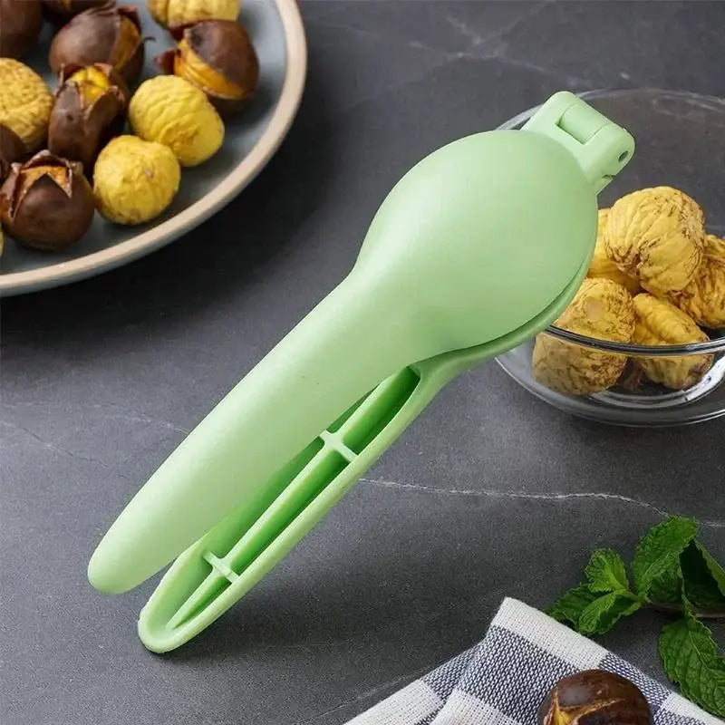 Light green plastic decorbites chestnut clip nutcracker with ergonomic design for cracking nuts easily