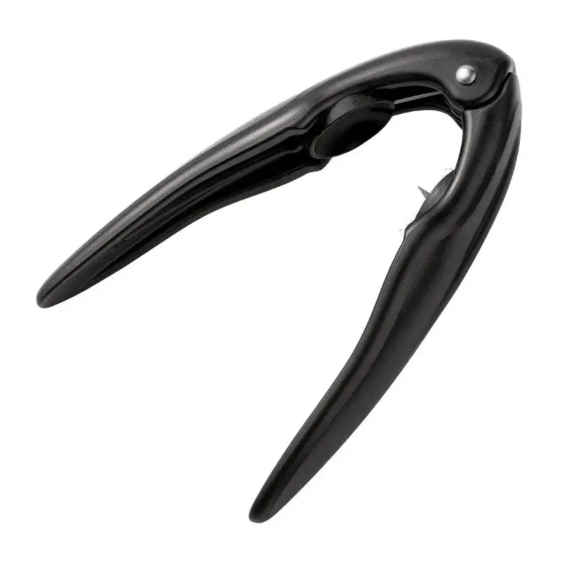 Black plastic decorbites chestnut cracker with ergonomic design and silver rivet for cracking nuts easily