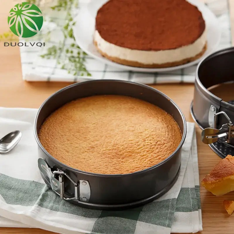 Black springform chiffon cake mold from decorbites chiffon cake mold set with silver clasp stainless steel non-stick