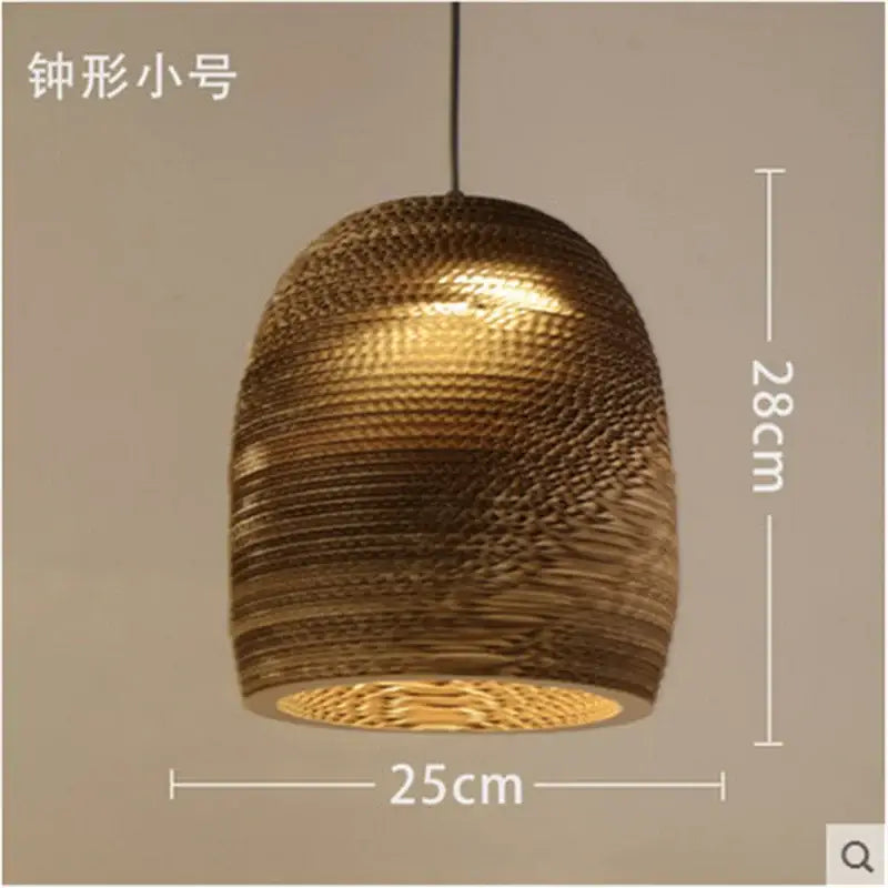 Golden textured paper pendant light with bell-shaped design from decorbites pendant lights collection for home decor