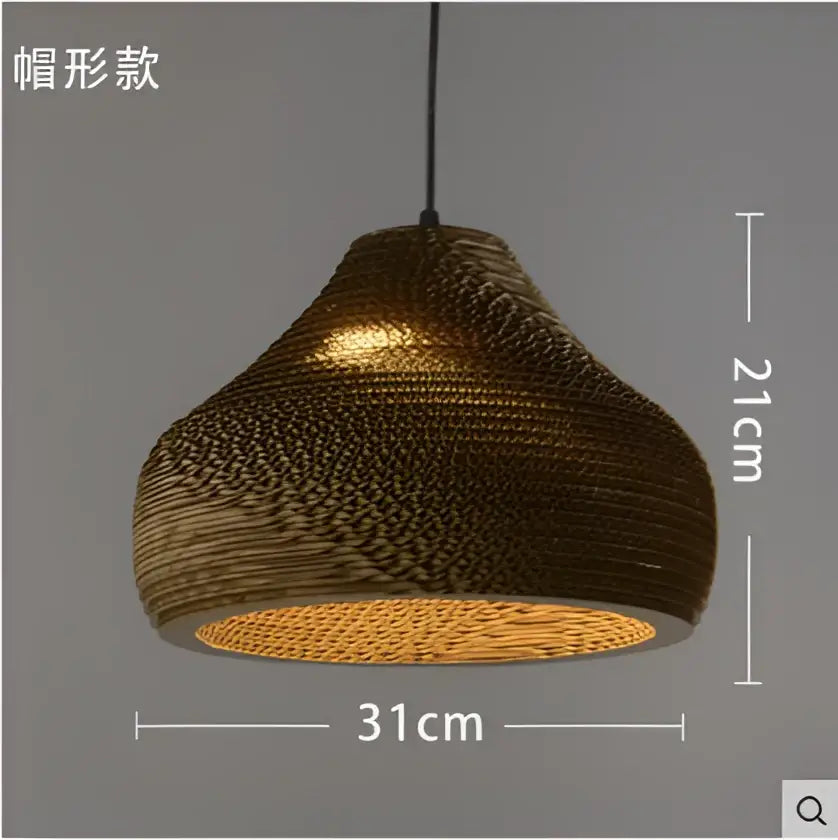 Golden woven paper pendant light with a hat-shaped design from decorbites pendant lights for personalized home decor