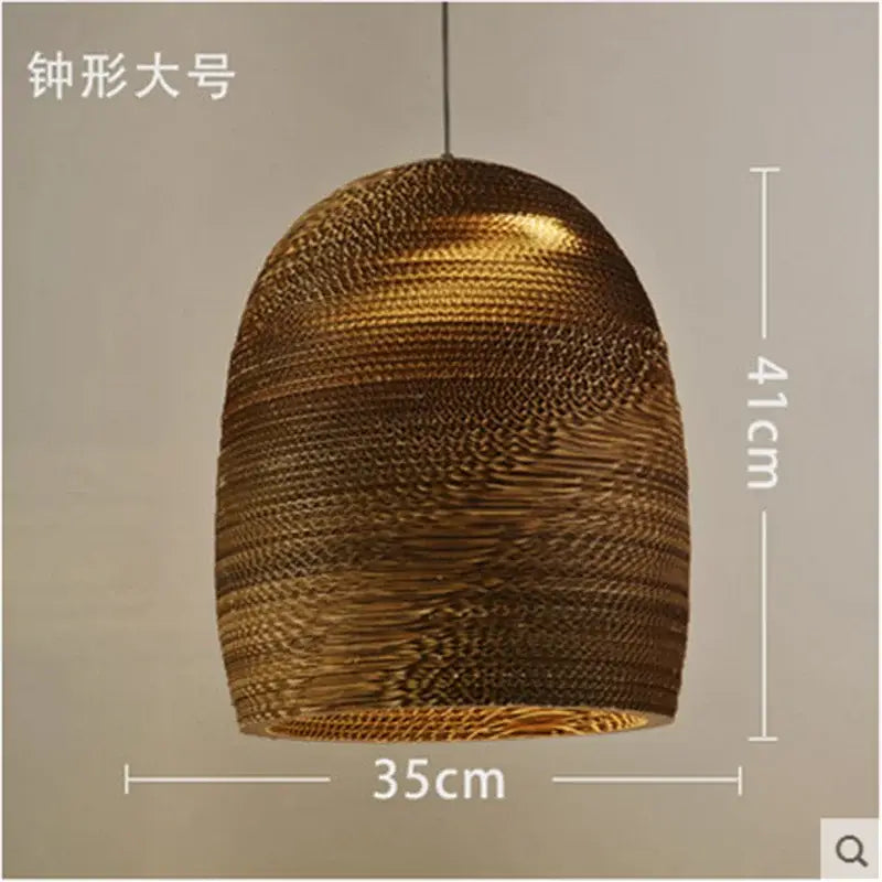 Golden textured paper honeycomb bell-shaped pendant light from DecorBites pendant lights for personalized home decor