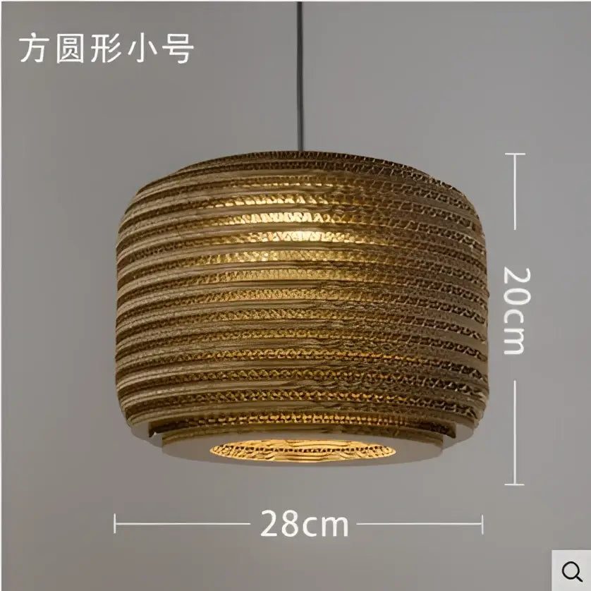 A cylindrical golden-brown woven paper lantern pendant light from decorbites pendant lights for personalized home decor