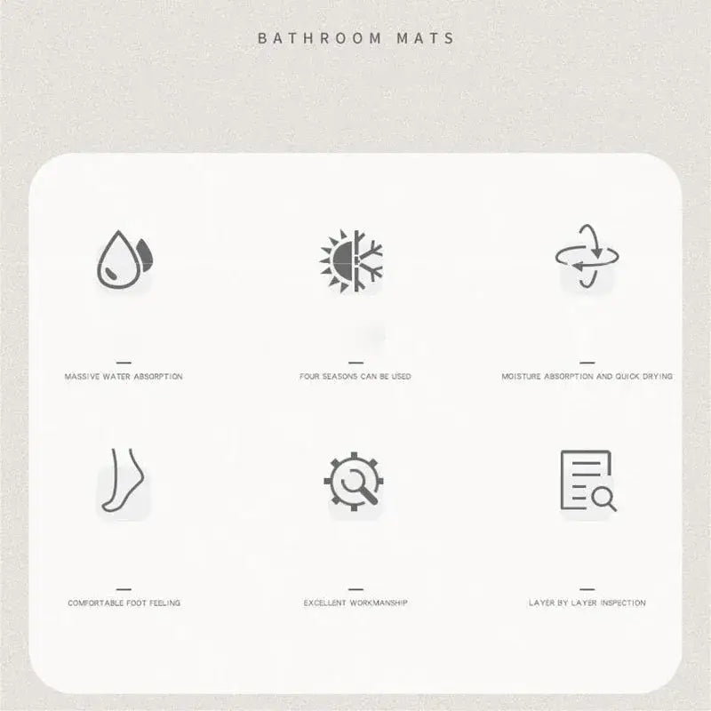 White decorbites™ chinese style diatom mud entry door mat with massive water absorption and four seasons usability