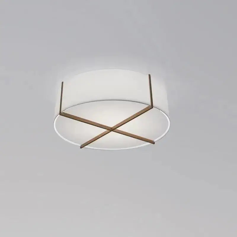 Modern ceiling lamp with white fabric shade and minimalist wooden frame decorbites chinese style fabric design