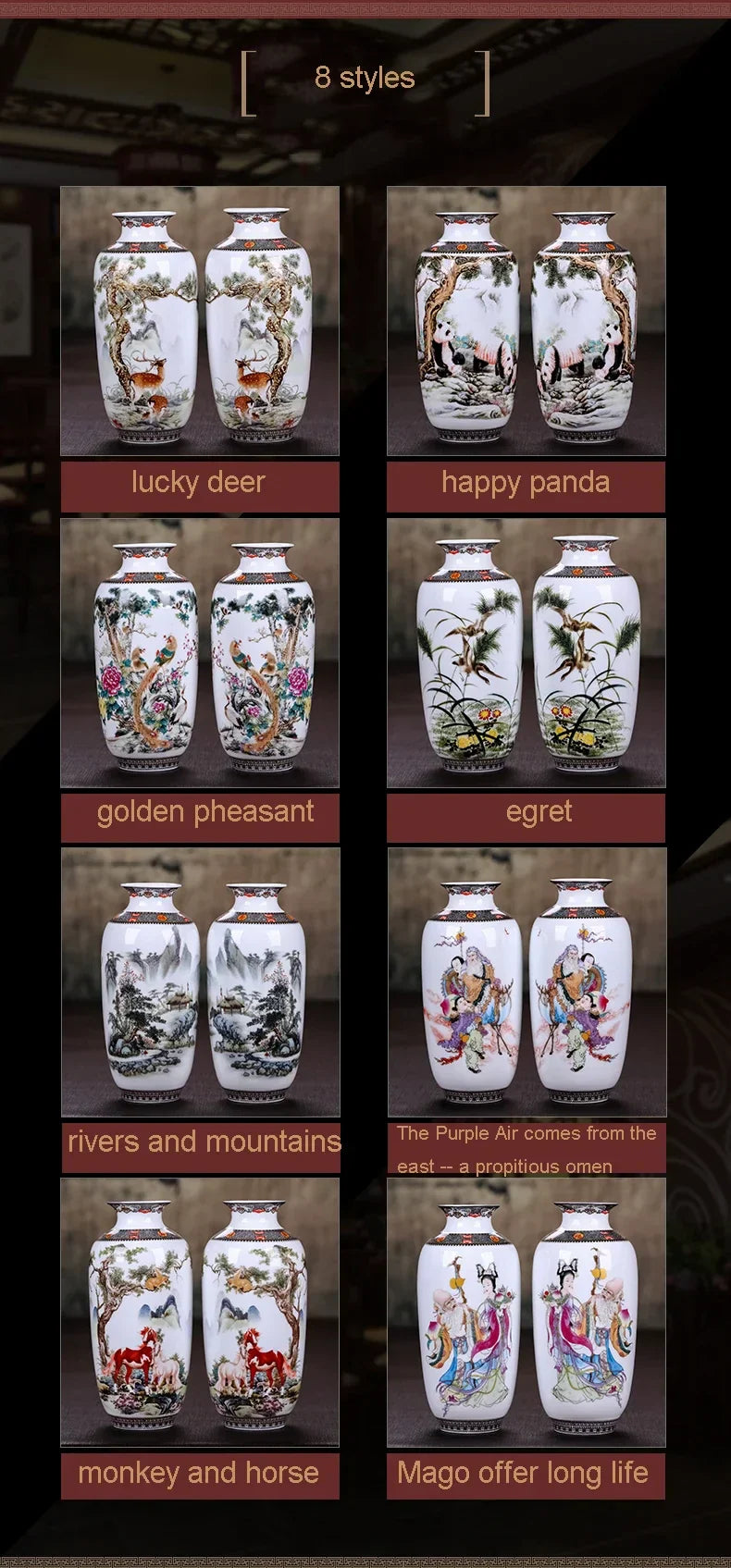 Chinese Traditional Ceramic Vase for Home Decor - Vase