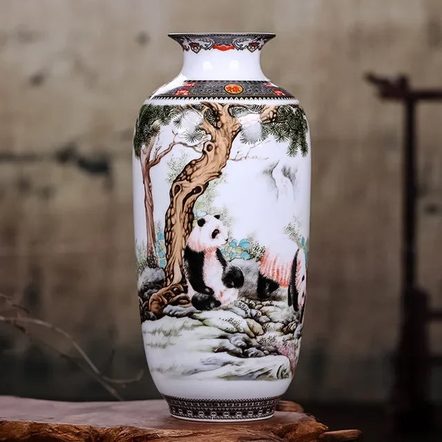 Chinese Traditional Ceramic Vase for Home Decor - B - Vase