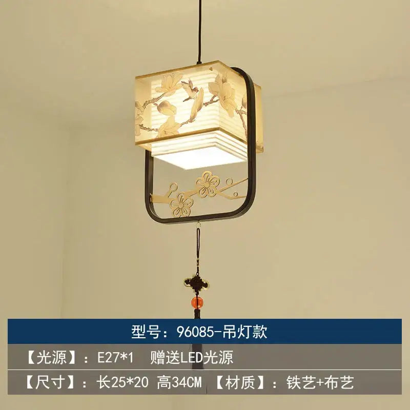A decorbites chinoiserie retro chandelier with black metal frame cream fabric and gold floral carvings for study and dining rooms