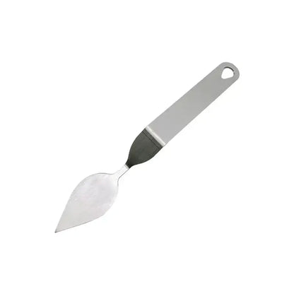 Shiny stainless steel decorbites chocolate leaf knife fondant tool with elongated handle and hanging hole for baking use