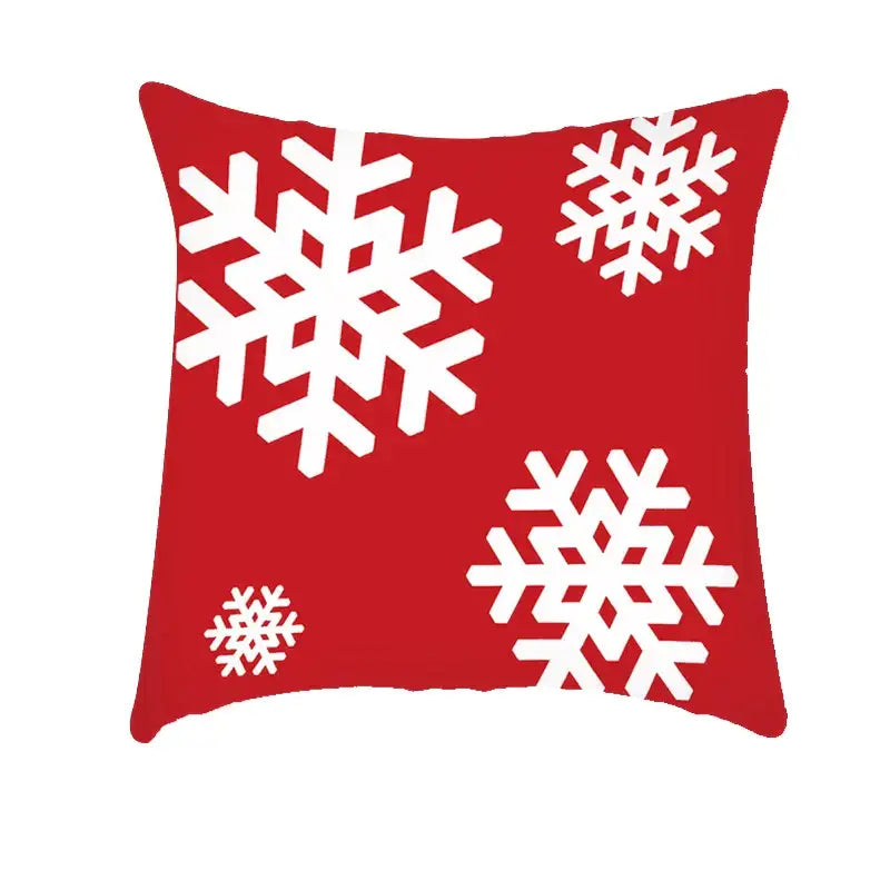 Red cushion cover with white snowflake patterns from decorbites christmas cushion cover for sofa 45x45cm xmas use