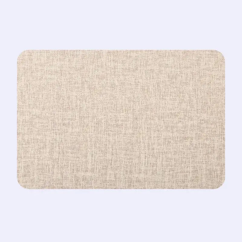 Beige linen-textured rectangular placemat from decorbites christmas decor placemat set for elegant home dining experience