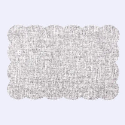 Gray textured placemat with scalloped edge from decorbites christmas decor placemat set for elegant home dining