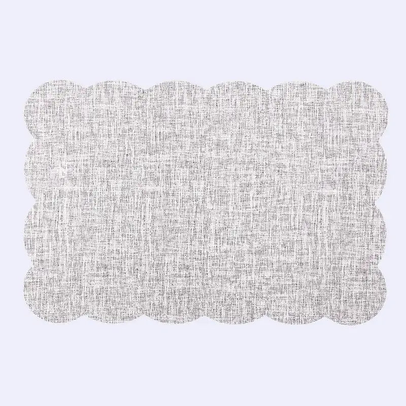 Gray textured placemat with scalloped edge from decorbites christmas decor placemat set for elegant home dining