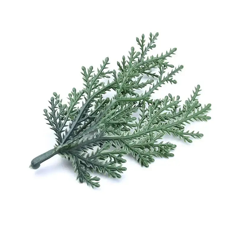 Green artificial cedar branch with needle-like foliage and sturdy stem for decorbites christmas garland home decor