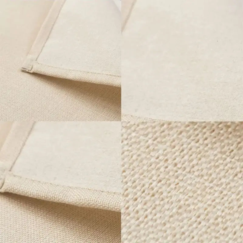 Beige linen dining table mat with textured weave and stitched edges from decorbites christmas linen dining collection
