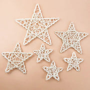 Decorbites christmas star wreath featuring white woven rattan star decorations for home and wedding decor