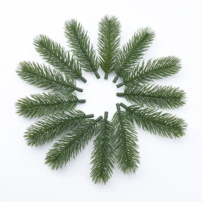 Decorbites™ green artificial plants arranged in a circular pattern for christmas tree artificial home decor and diy gifts
