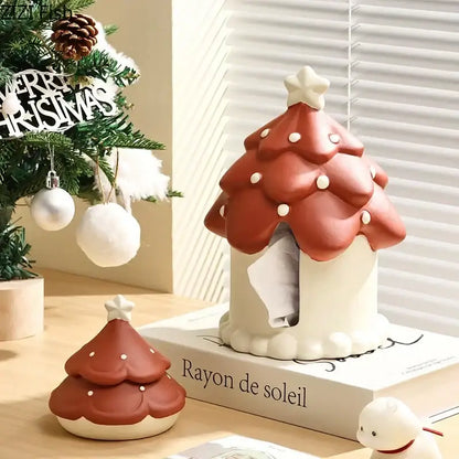 Red and white decorbites christmas tree ceramic ashtray featuring a star top for creative desktop use