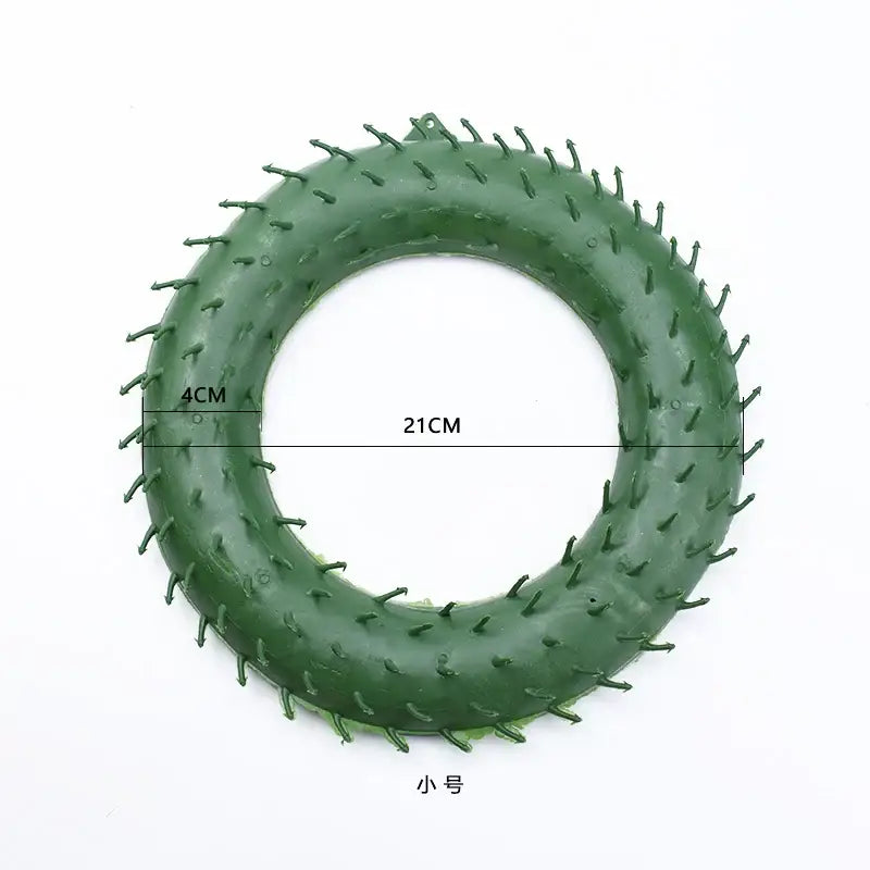Green plastic wreath with spiky protrusions from decorbites christmas tree decor for christmas tree or wedding accessories