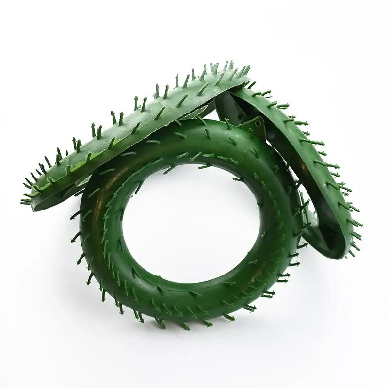 Green spiky rubber dog toy rings featured with decorbites christmas tree decor for suspension and home accessories