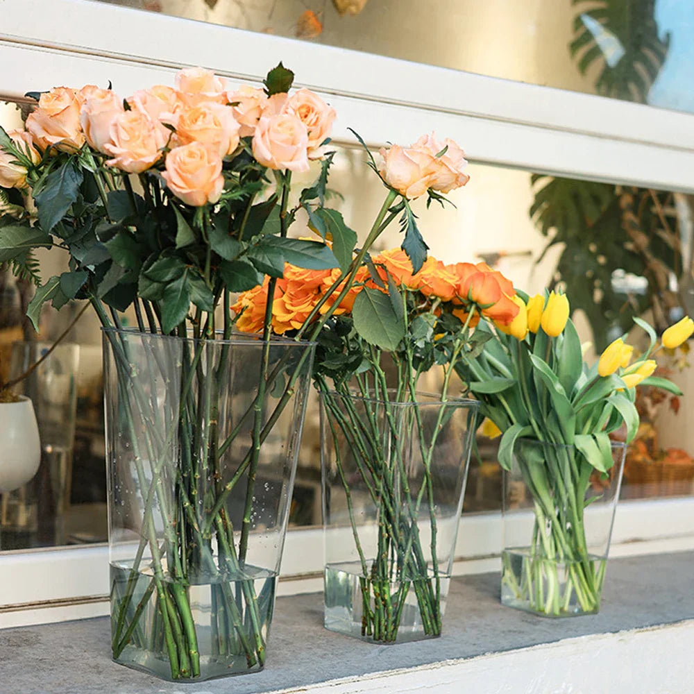 DecorBites™ Clear Acrylic Hurricane Flower Vase - Large Size