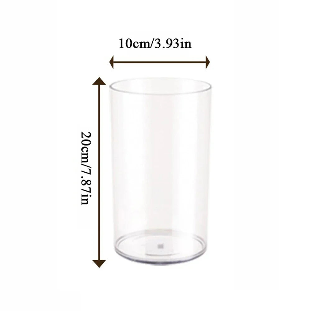Clear Acrylic Hurricane Flower Vase - Large Size - 10x20cm - Vase
