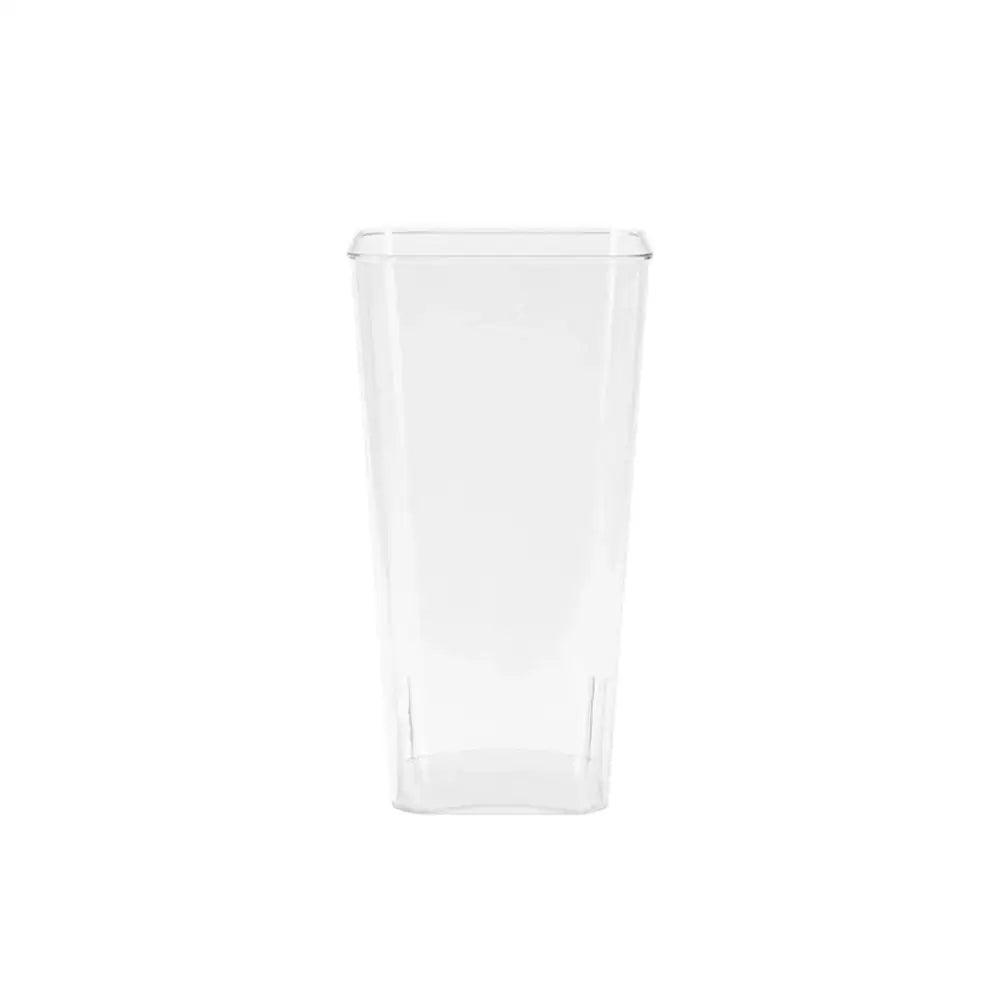 Decorbites clear acrylic hurricane flower vase large size with clear plastic rectangular tumbler and tapered sides
