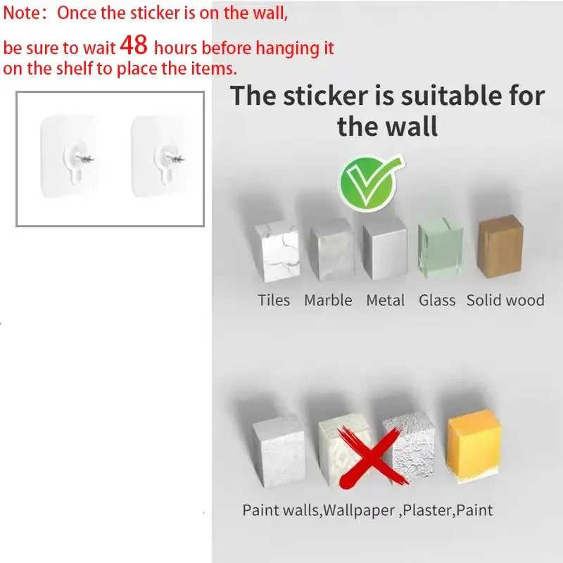 White adhesive wall hooks with minimalist design for secure wall mounted acrylic decorbites wall shelf organizer