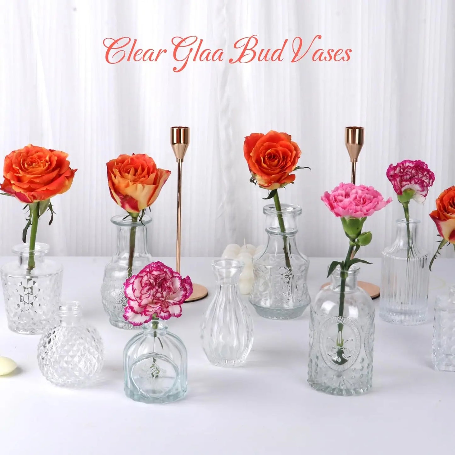 Clear Glass Bud Vase Bulk Set - United States - Vase