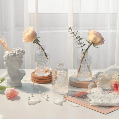 Clear Glass Bud Vases Set - 12 Pieces - Vase