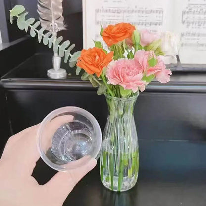 Clear Nordic Plastic Vase for Hydroponic Flowers - Vase