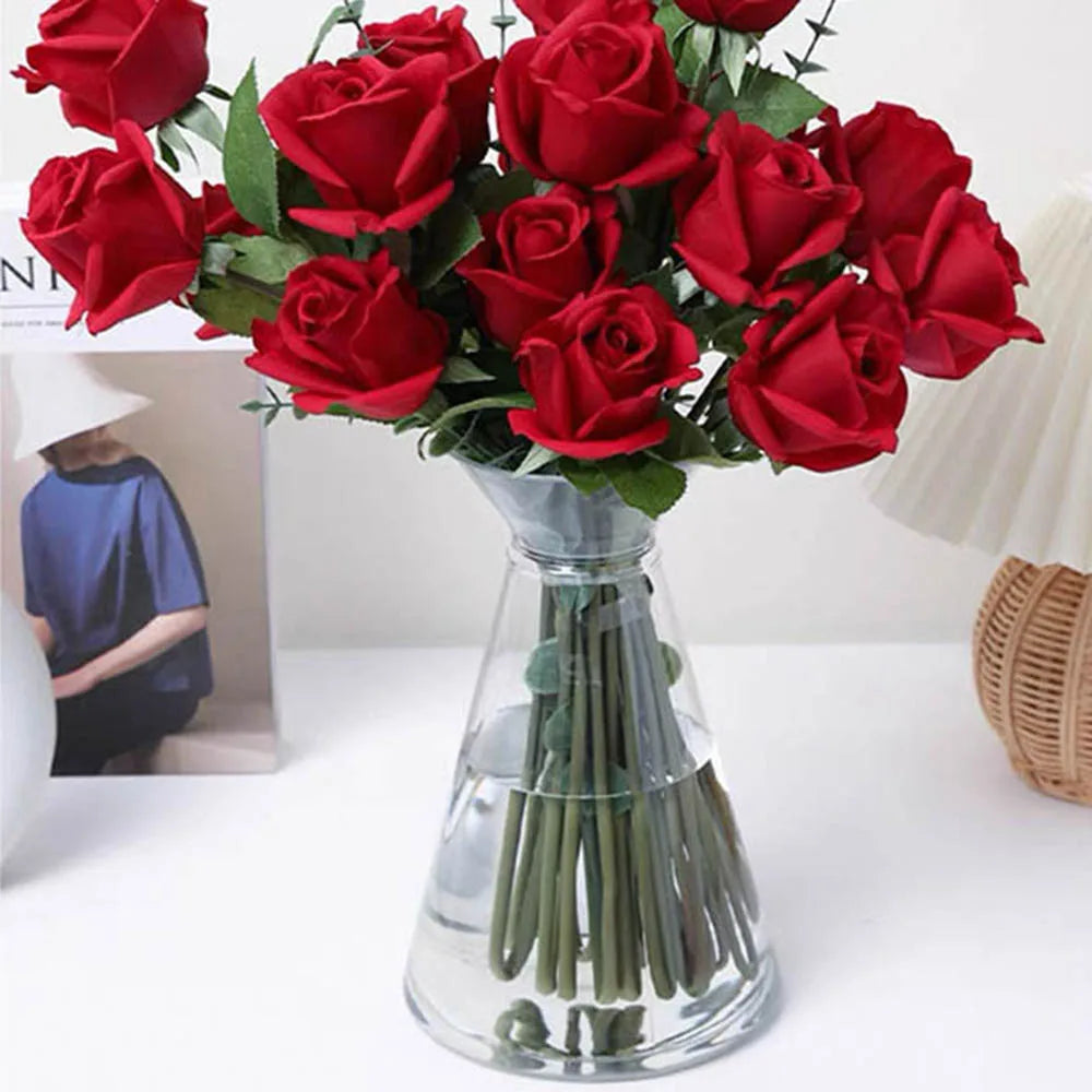 DecorBites™ Clear Nordic Plastic Vase for Hydroponic Flowers