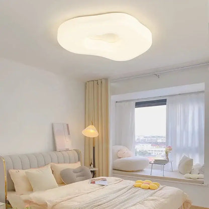 Decorbites cloud cookie led chandelier soft white ceiling light with smooth finish for cozy bedroom illumination
