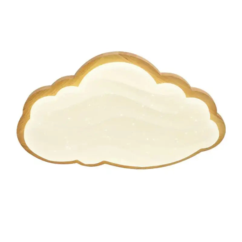 A cream-colored soft cloud lamp with warm wooden frame decorbites cloud lamp warm white led ceiling light for bedroom decor
