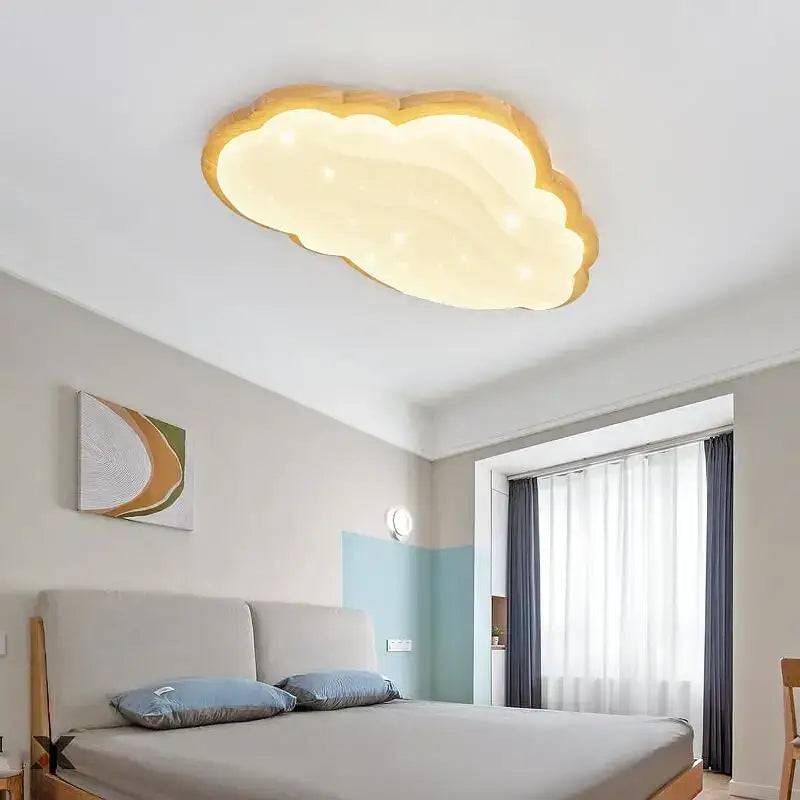 A soft warm white decorbites cloud lamp ceiling light with smooth textured surface for cozy bedroom decor
