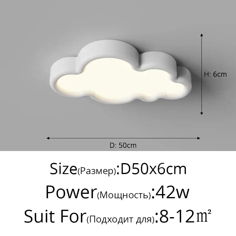 White cloud-shaped decorbites cloud led chandelier with natural wood and soft diffused glow for child room lighting