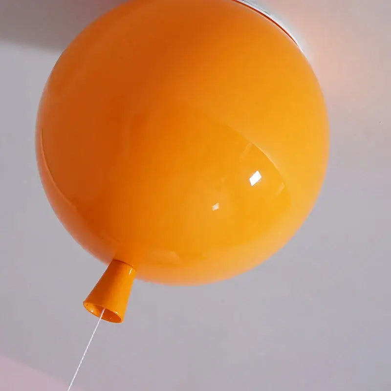 Vibrant orange decorbites colorful balloon ceiling lamp with glossy finish and tapered nozzle for child bedroom