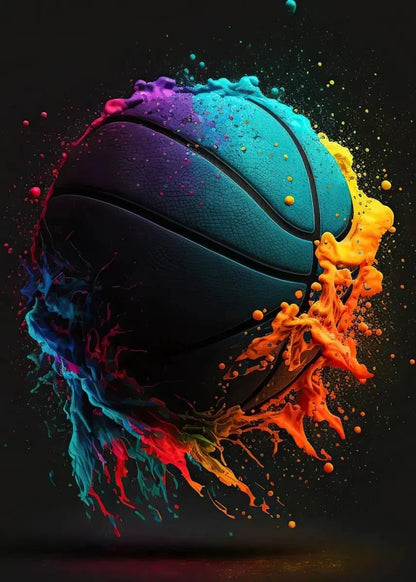 Colorful Nordic Basketball Sports Posters for Boys - I / 30X40cm No Framed - Posters