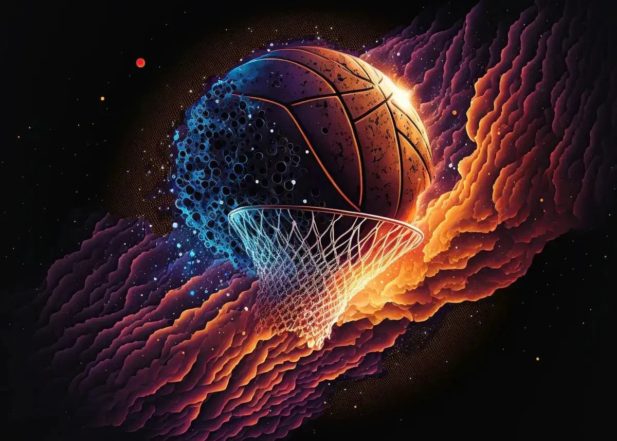 Colorful Nordic Basketball Sports Posters for Boys - H / 30X40cm No Framed - Posters