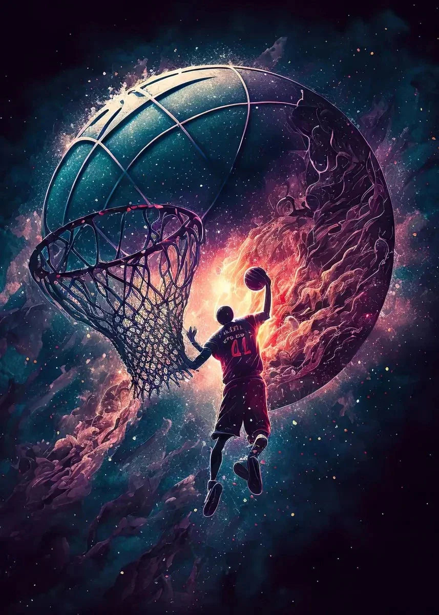 Colorful Nordic Basketball Sports Posters for Boys - R / 30X40cm No Framed - Posters