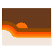 Decorbites™ colorful retro art prints canvas featuring minimalist orange sunset for boho living room decor