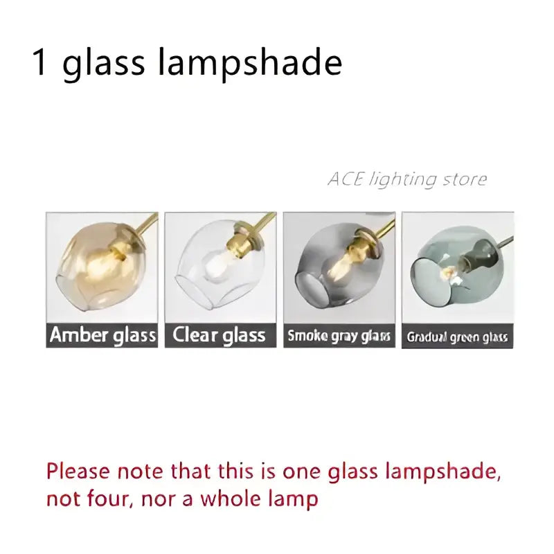 Decorbites contemporary glass bubble chandelier with amber clear smoke gray or gradual green glass bubble and gold fixture