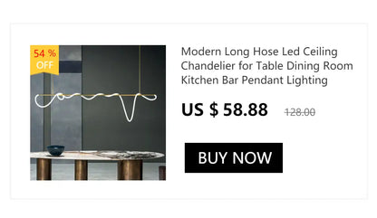 Modern white wavy decorbites™ contemporary led chandelier with long hose led design for dining room lighting