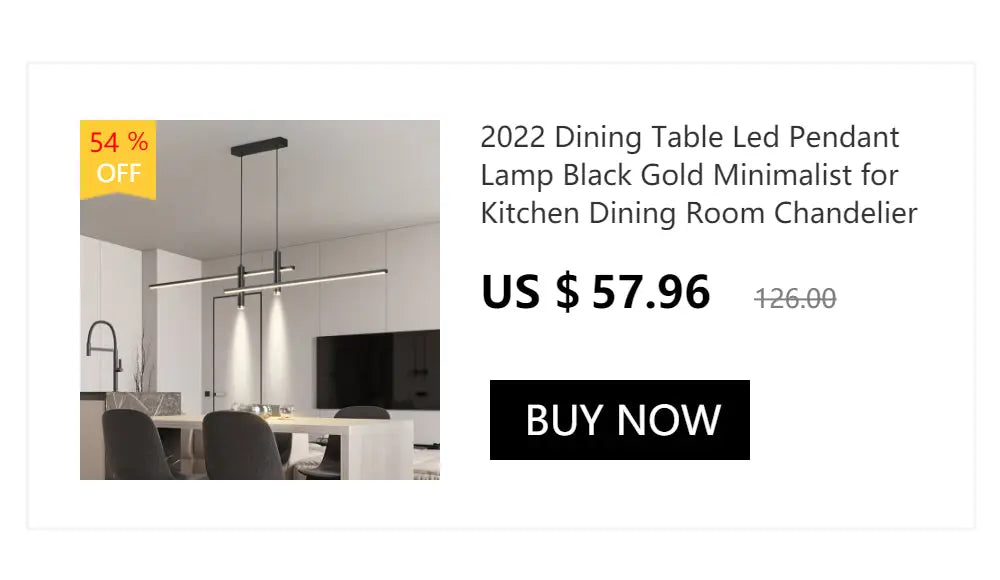 Black and gold minimalist decorbites™ contemporary led chandelier with sleek design for dining room lighting