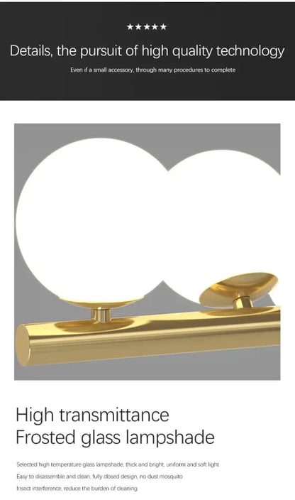 Gold-finished table lamp with two frosted glass shades inspired by decorbites contemporary led glass chandelier design