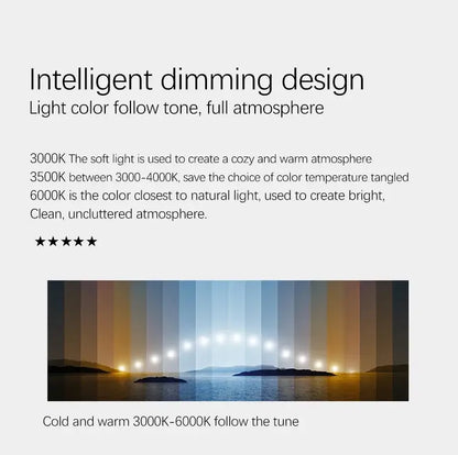 DecorBites™ contemporary led glass ceiling chandelier with sleek adjustable color temperature led light strip for ambiance