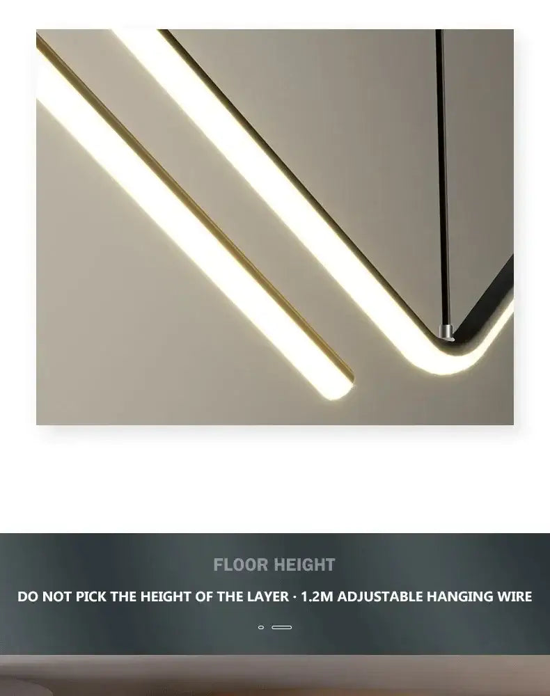 DecorBites™ contemporary led pendant lights 2-head 90cm with warm white illuminated minimalist linear bars