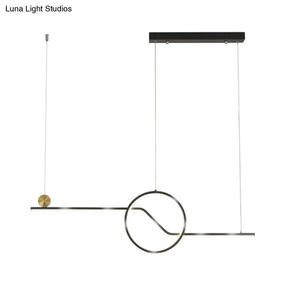Modern black and brass DecorBites ceiling light with sleek geometric design led island pendant warm white for dining room
